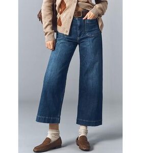 ANTHROPOLOGIE MAEVE The Colette Cropped High Rise Wide Leg Jeans - 31